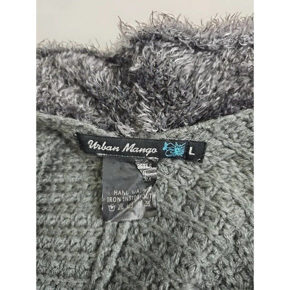 Urban Mango ~Woman Size L~ Gray Sweater Cardigan Open Front. - Picture 11 of 12